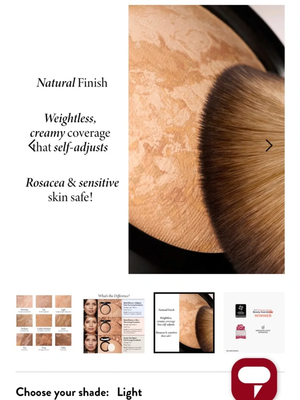Laura Geller Baked Balanced n Brighten Color Correcting foundation- Light